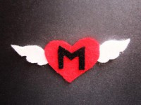 Red Heart with Wings Brooch